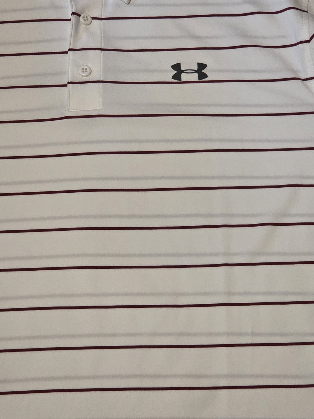 Under Armour Men’s White Stripe Polo Shirt - Picture 3 of 6